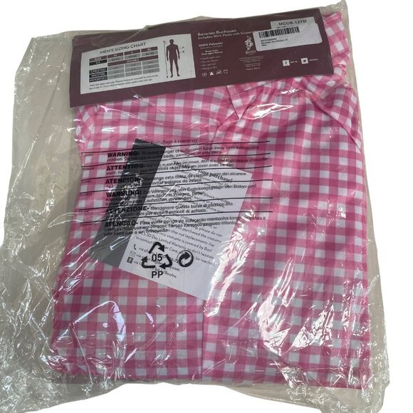 Boo Inc Bavarian Bundhosen Men's Halloween Costume Sz MED Oktoberfest German - Picture 4 of 6